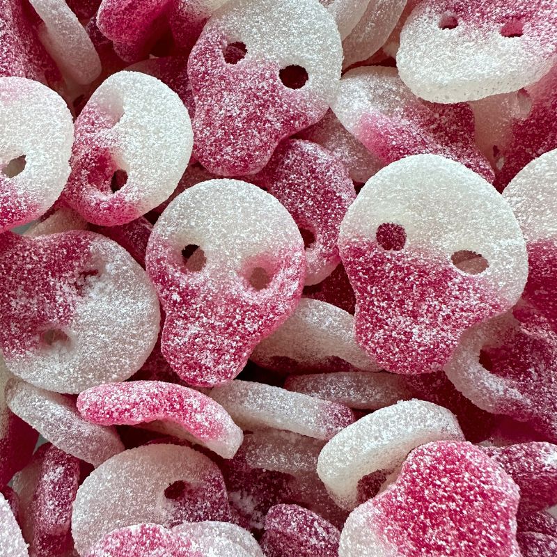 Fizzy Red & White Skulls